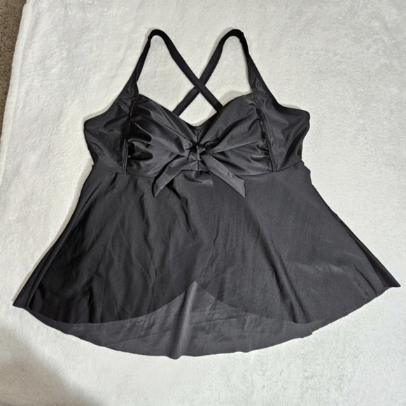 Shein plus size 4XL black tankini swim top - Picture 1 of 4